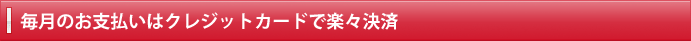 クレジットカードで楽々決済